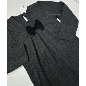 Girls 10/ 140 Flannel Princess Bow Dress Empire Pleat Classic‎ Wool Cotton NWT